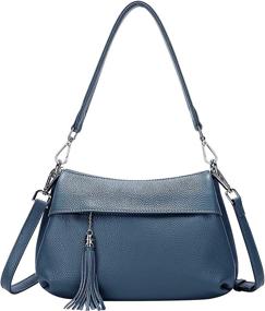 img 4 attached to 👜 Premium Leather Women's Crossbody Bag - OVER EARTH Shoulder Hobo Purse, Small Size