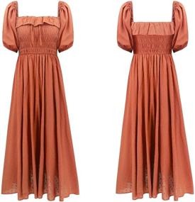 img 1 attached to Ruffled Vintage Elegant 👗 Backless Women's Dresses by R Vivimos