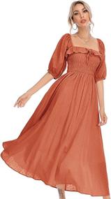 img 4 attached to Ruffled Vintage Elegant 👗 Backless Women's Dresses by R Vivimos