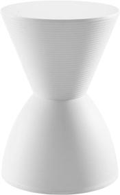 img 1 attached to 🪑 Enhance Your Space with the Modway Haste Contemporary Modern Hourglass Accent Stool in White