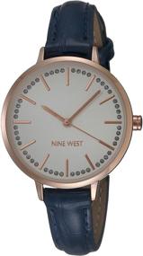 img 4 attached to ⌚ Nine West Women's Japanese Quartz Wrist Watches: Exquisite Timepieces for Women