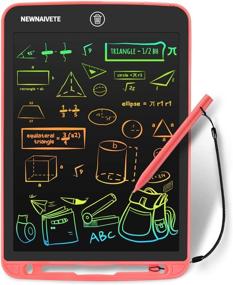 img 4 attached to 🎨 10 Inch Newnaivete LCD Writing Tablet – Colorful Doodle Board Drawing Pad for Kids, Preschool Craft Art Supply, Educational Learning Toy for 3-6 Year Old Girls Boys – Perfect Travel Gift