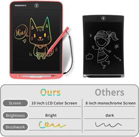 img 2 attached to 🎨 10 Inch Newnaivete LCD Writing Tablet – Colorful Doodle Board Drawing Pad for Kids, Preschool Craft Art Supply, Educational Learning Toy for 3-6 Year Old Girls Boys – Perfect Travel Gift