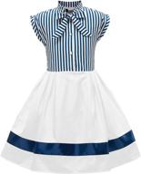 blackbutterfly polly vintage striped dress logo