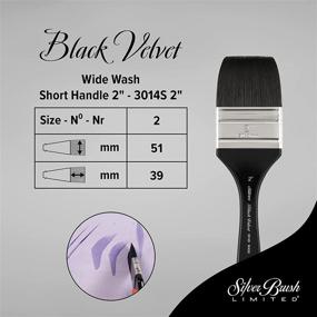 img 2 attached to 🖌️ Silver Brush 3014S2 Wide Wash Blender Brush, 2 Inch Size, for Watercolor Painting, with Short Handle