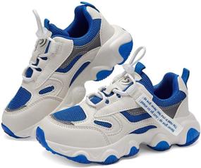 img 4 attached to Adjustable Girls' Sneakers: Casbeam Athletic Running Shoes