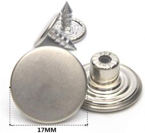 img 3 attached to 12 Sets of Matte Silver Metal Jean Tack Buttons - Replacement Kit