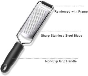 img 2 attached to AGLIFEFY Stainless Steel Cheese Grater Lemon Zester: Superior Slicing & Grating Experience