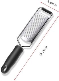 img 1 attached to AGLIFEFY Stainless Steel Cheese Grater Lemon Zester: Superior Slicing & Grating Experience