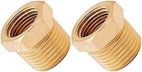 img 4 attached to 🚂 VXA1238-2 Bundle: Reducer Fittings for Train/Air Horn Tanks - Male 1/2" NPT to Female 3/8" NPT Brass Threads
