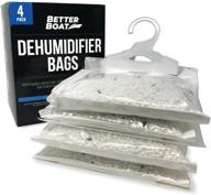 🚤 4-pack boat dehumidifier moisture absorber hanging bags with charcoal | eliminate damp musty smell, ideal for basement, closet, home, rv or boating logo