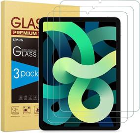 img 4 attached to 📱 SPARIN Tempered Glass Screen Protector for iPad Air 4 10.9 Inch [3-Pack] - Compatible with Apple Pencil - 2020 Generation