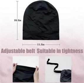 img 1 attached to 👒 OLESILK Silk Lined Sleep Cap for Women, Bonnet Hair Cover for Gentle Sleep, Night Hat Sleep Cap for Frizzy Hair