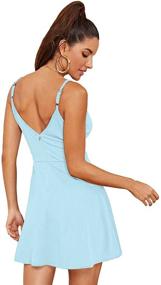 img 3 attached to 👗 SheIn Womens Spaghetti Sleeveless Backless Dresses: Effortlessly Stunning Women's Clothing