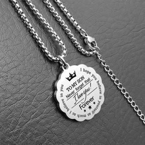 img 1 attached to 🐶 HOFOYA Dog Tag Charms & Pendants: Special Jewelry Gift for My Son - Unique Birthday Idea from Dad Mom, Perfect for Boys & Men!