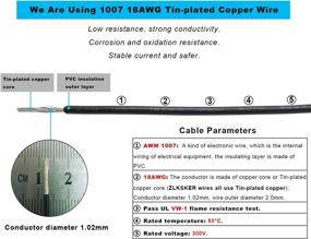 img 3 attached to 💻 ZLKSKER 24-контактный кабель питания материнской платы (12 дюймов, 18AWG), удлинитель ATX блока питания, 24-контактный разъем мужской на 24-контактный разъем женский