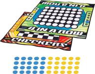 🎯 franklin sports checkers and connect four mat game - enjoyable family entertainment! - soft play mat for all-age kids - includes 42 plastic pucks логотип