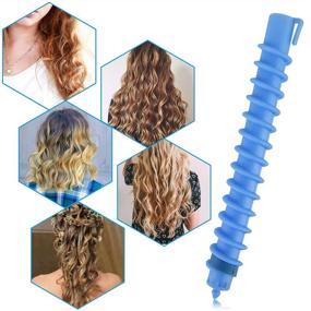 img 1 attached to 👧 Large Beautyflier Styling Plastic Spiral Hair Perm Rods - Random Colors (17 PCS)