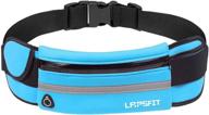 👜 laps fit reflective runners belt fanny pack for running - adjustable workout pack for women men - water resistant running phone belt with water bottle buddy pouch logo