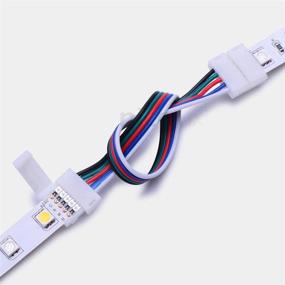 img 1 attached to 🔌 Enhance Your LED Lighting with RGBW 5-Pin Strip Connector: 10-Pack Solderless Jumper Wires for 10mm Wide Strips