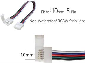 img 3 attached to 🔌 Enhance Your LED Lighting with RGBW 5-Pin Strip Connector: 10-Pack Solderless Jumper Wires for 10mm Wide Strips