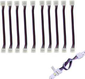 img 4 attached to 🔌 Enhance Your LED Lighting with RGBW 5-Pin Strip Connector: 10-Pack Solderless Jumper Wires for 10mm Wide Strips