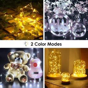 img 3 attached to 🔆 Olafus 16 Pack Fairy Lights Battery Operated - Waterproof 7ft Firefly Bunch Lights for Crafts, Weddings, Parties & More!