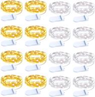 🔆 olafus 16 pack fairy lights battery operated - waterproof 7ft firefly bunch lights for crafts, weddings, parties & more! логотип