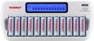 🔋 зарядное устройство tenergy tn160 с жк-дисплеем на 12 отсеков + 12 aa nimh перезаряжаемых аккумуляторов для повседневной электроники: эффективное решение для зарядки батарей. логотип