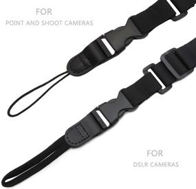 img 2 attached to 📷 CHMETE Neoprene Camera Shoulder Neck Straps - Washable & Soft with Quick Release - Heavy Duty Black Camera Belts for All DSLR Cameras (Neoprene-pro)