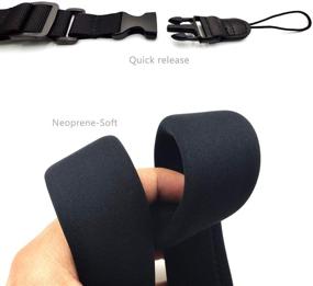 img 1 attached to 📷 CHMETE Neoprene Camera Shoulder Neck Straps - Washable & Soft with Quick Release - Heavy Duty Black Camera Belts for All DSLR Cameras (Neoprene-pro)