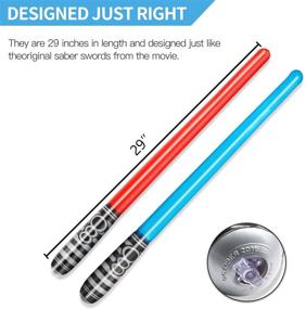 img 2 attached to 🔦 Inflatable Light Saber Sword Toys Set for Kids Party Favors - Novelty Place, 30 inches (Pack of 8)