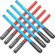 🔦 inflatable light saber sword toys set for kids party favors - novelty place, 30 inches (pack of 8) логотип