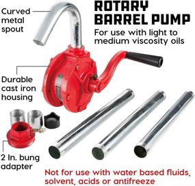 img 3 attached to Efficient Powerbuilt Rotary Barrel Pump (Model 648771) for Easy Transfer of Liquids