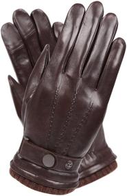 img 4 attached to Texting Touchscreen Sheepskin Leather Cashmere Men's Accessories