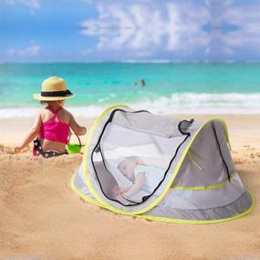 img 3 attached to Пляжная палатка-манеж для малышей Pop Up Light Weight Travel Crib - UPF 50+ защита от УФ-лучей - солнцезащитное укрытие для младенцев
