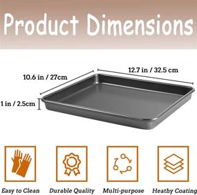 img 3 attached to Nonstick Baking Sheets Cookie 2 Pack