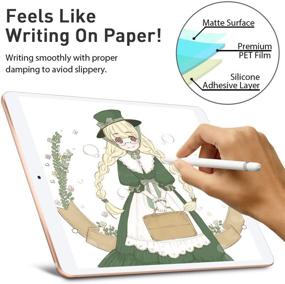 img 2 attached to 📱 iPad Pro 11 Screen Protector - 2 Pack Matte PET Paperfeel Film with Anti Glare for Writing & Drawing - 11 inch