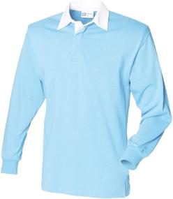 img 3 attached to Classic Plain Front Sleeve Rugby Shirt for Men's Clothing: Timeless Style and Unmatched Comfort