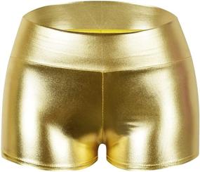 img 2 attached to PrettyGuide Womens Metallic Festival Bottoms Women's Clothing and Dresses