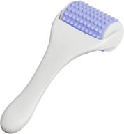 🌸 zro muscle roller stick - handheld silicone cellulite massager fascia roller for muscle relief in neck, arms, legs, and back - portable deep tissue massage tools (lilac/white) logo