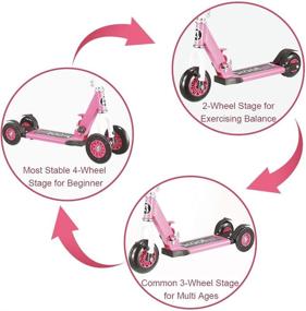 img 3 attached to 🛴 Albott Kid Scooter: My 1st Folding 4 Wheel Scooter for Kids - Age 2-5 | Growth Stage Transformer & Removable Design