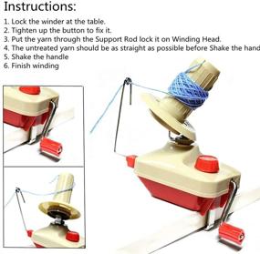 img 1 attached to 🧶 RRigo Yarn Winder - Effortless Setup and Usage - Hand Operated Yarn Ball Winder (3.5 Ounce Capacity) with Stitch Knitting Needles, Plastic Needles, and Scissors Included