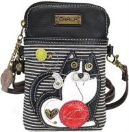 🐱 stylish fat cat cellphone crossbody handbag - convertible strap, perfect gift for cat lovers logo