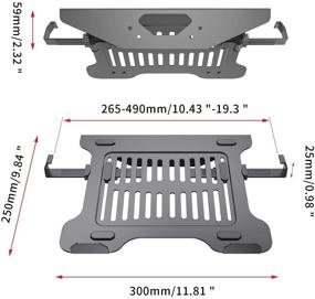 img 2 attached to GIBBON MOUNTS Laptop Tray for VESA Mount - Holds up to 17.7lbs, Retractable Slide Clip, Suitable for Most Laptops/Tablets