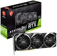 🎮 high-performance msi gaming geforce rtx 3060 ventus 3x 12g oc graphics card – boosted ampere oc technology, triple fan cooling, hdmi/dp, pcie 4, 12gb 15 gbps gdrr6 logo