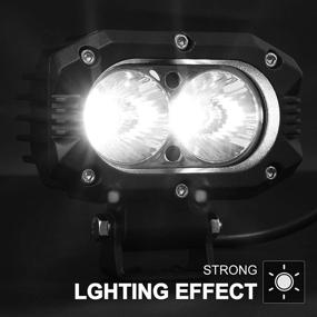 img 1 attached to 🔦 Rigidhorse 4 Inch Led Pod Lights: Super Bright 80W Spot Fog Lights for Trucks, Boats, and ATVs – Waterproof & Xenon – Pack of 2