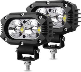 img 4 attached to 🔦 Rigidhorse 4 Inch Led Pod Lights: Super Bright 80W Spot Fog Lights for Trucks, Boats, and ATVs – Waterproof & Xenon – Pack of 2