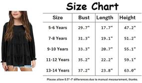 img 1 attached to 👶 Cute and Comfortable Babydoll Sleeve Shirts for Girls - Tops, Tees & Blouses