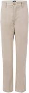 👖 chaps flat front twill chino pants for boys logo